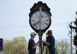 Post clock in town of Ancaster, Ontario